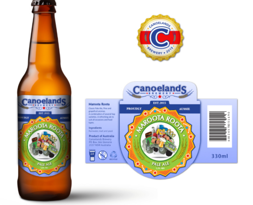 Packaging: Canoelands Brewery Label - Maroota Roota