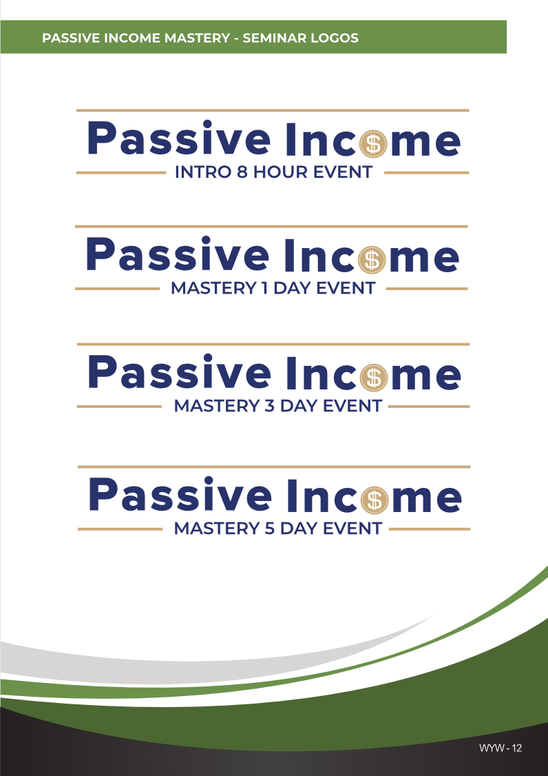 Passive Income Seminar Logos